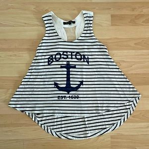 Striped Boston tank top